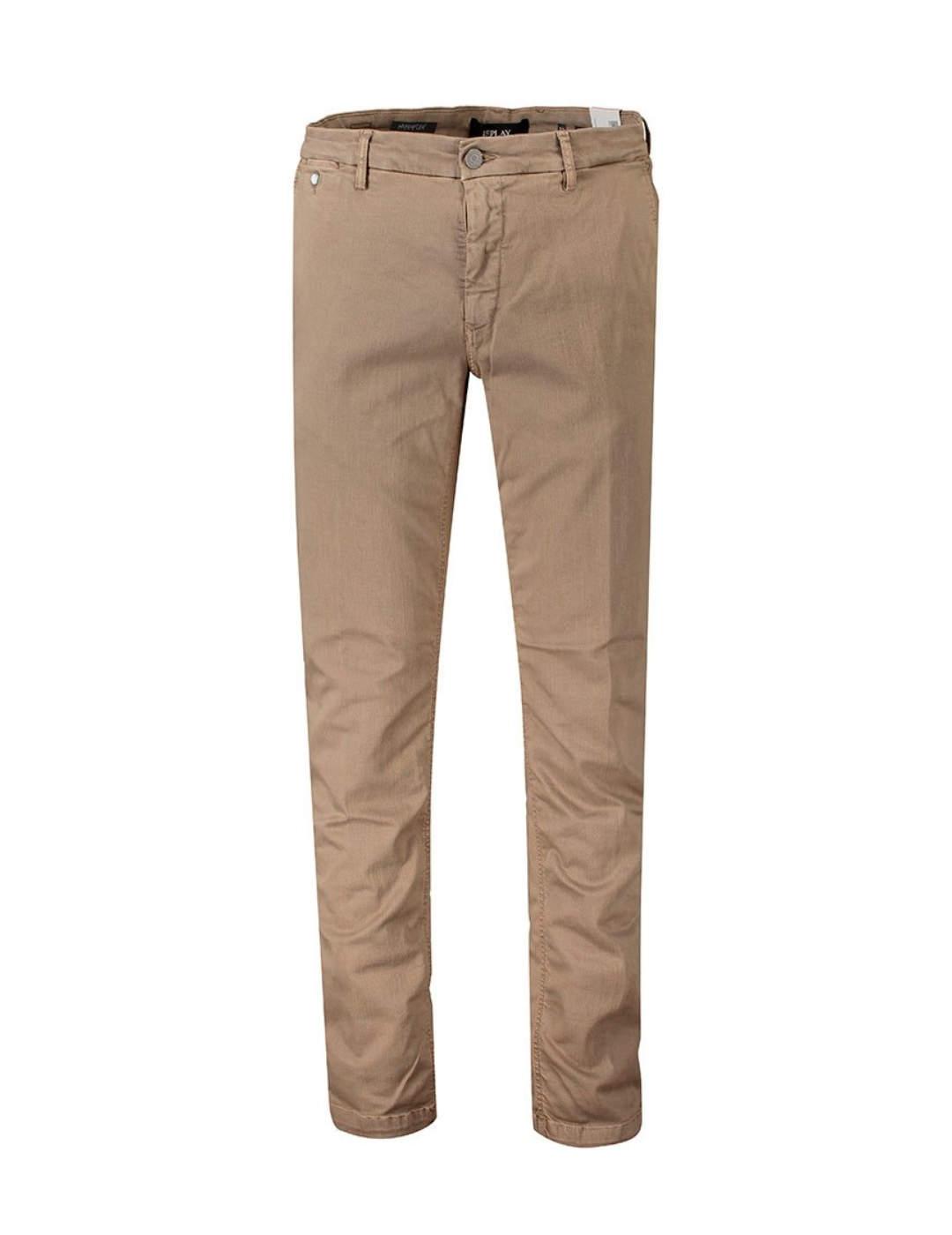 Pantalón vaquero Replay hyperflex anbass beige de hombre