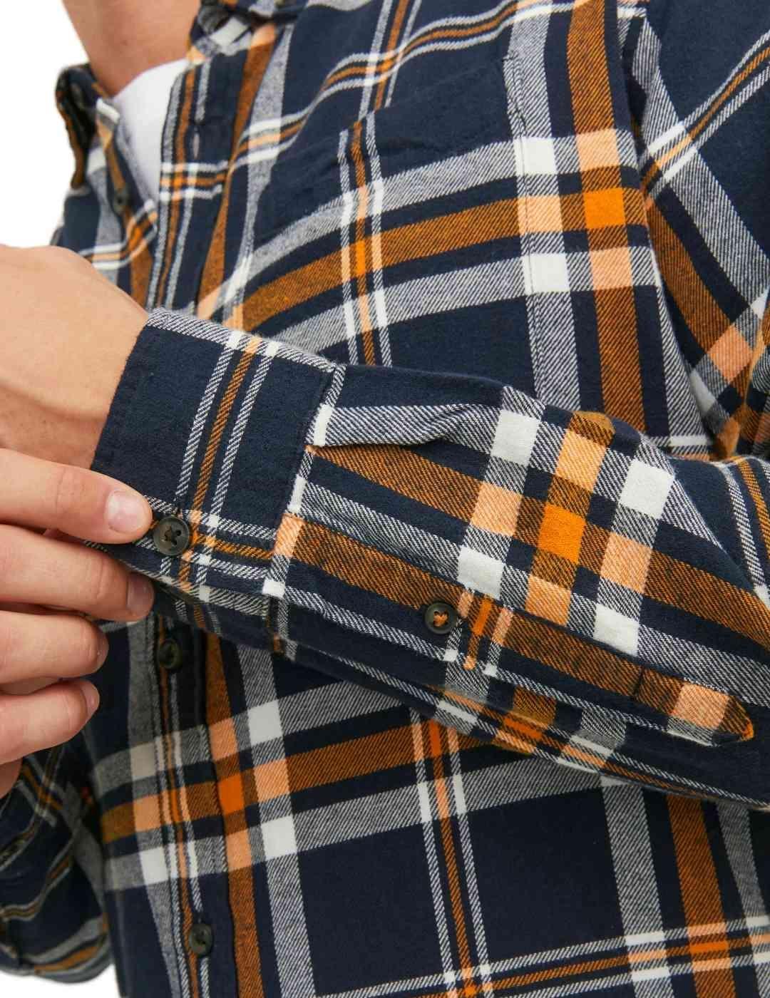 Camisa Jack&Jones Classic marino cuadros hombre