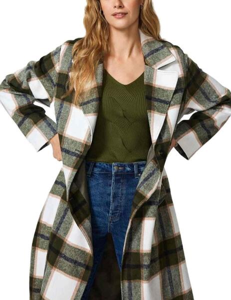 Abrigo cuadros mujer deals