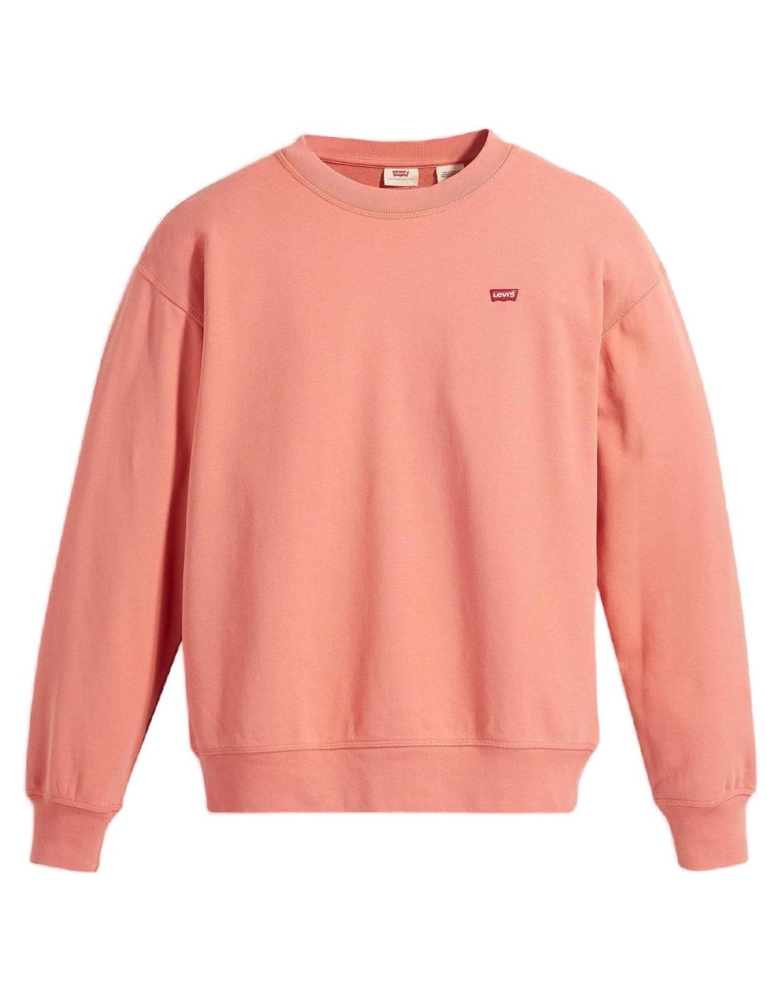 Sudadera Levi´s de cuello redondo color terracota de mujer