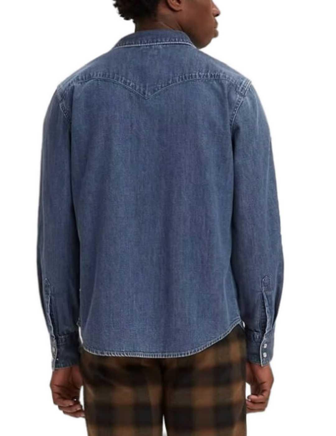 Camisa vaquera Levi´s de manga larga azul medio de hombre