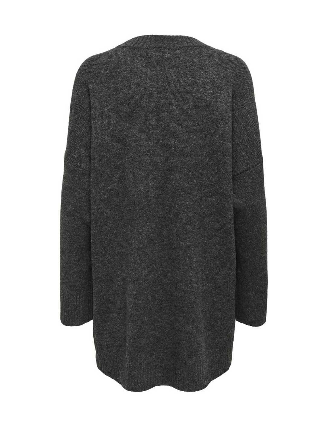 Jersey largo Only Emilia gris oscuro para mujer