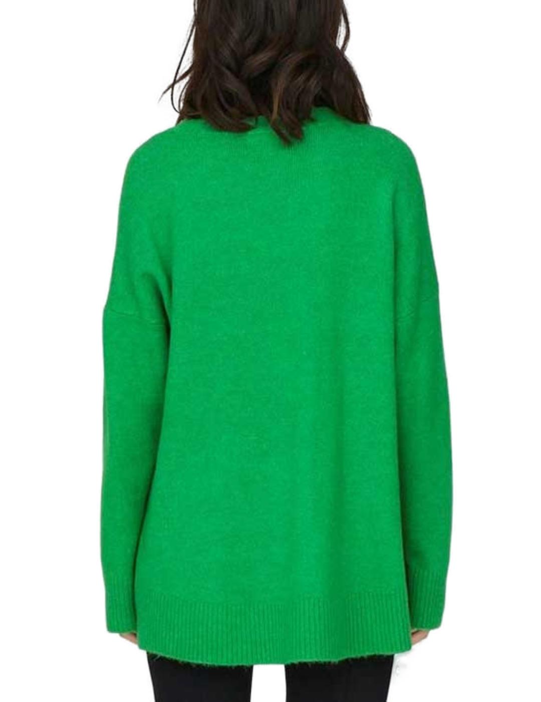 Jersey largo Only Emilia verde jaspeado para mujer