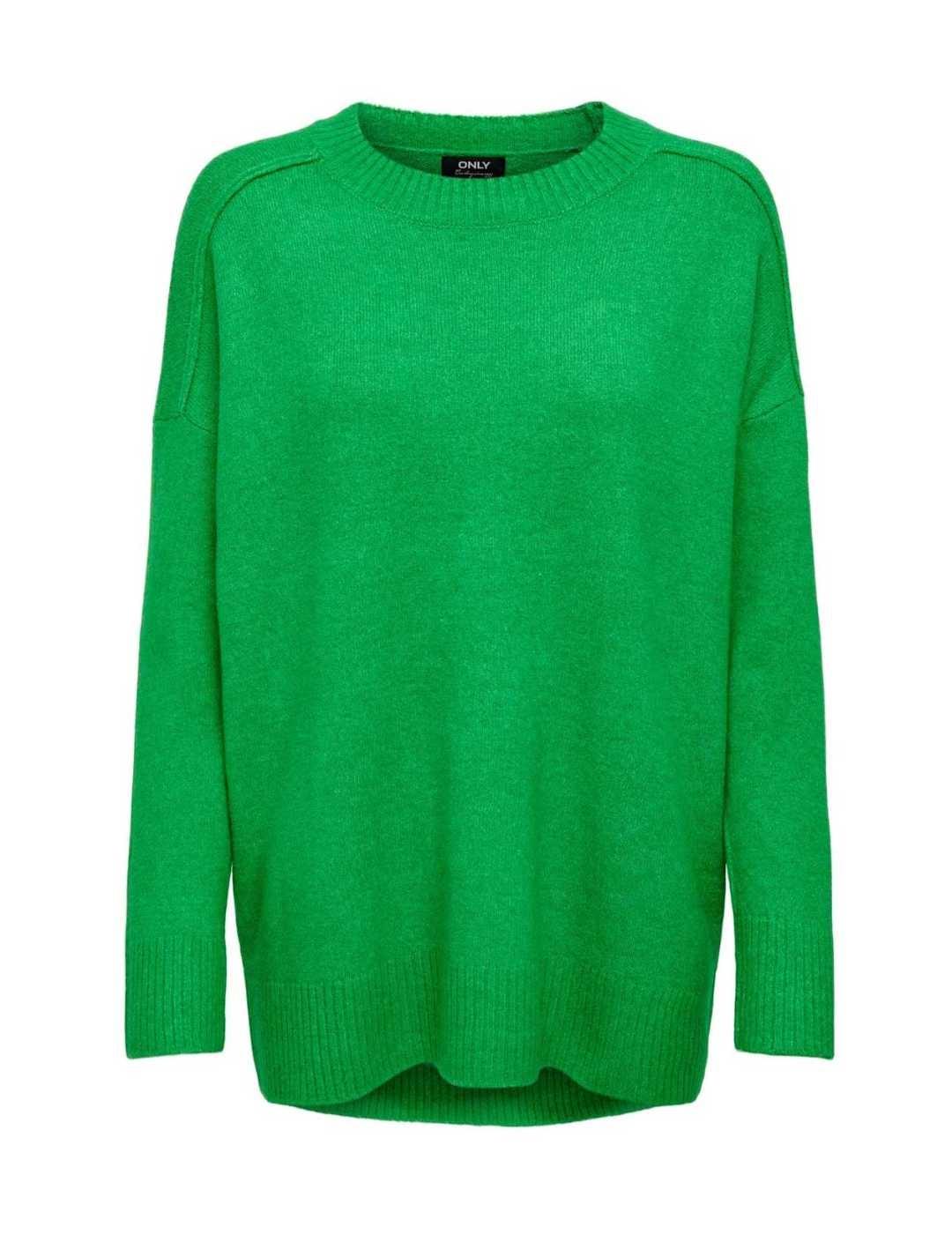 Jersey largo Only Emilia verde jaspeado para mujer
