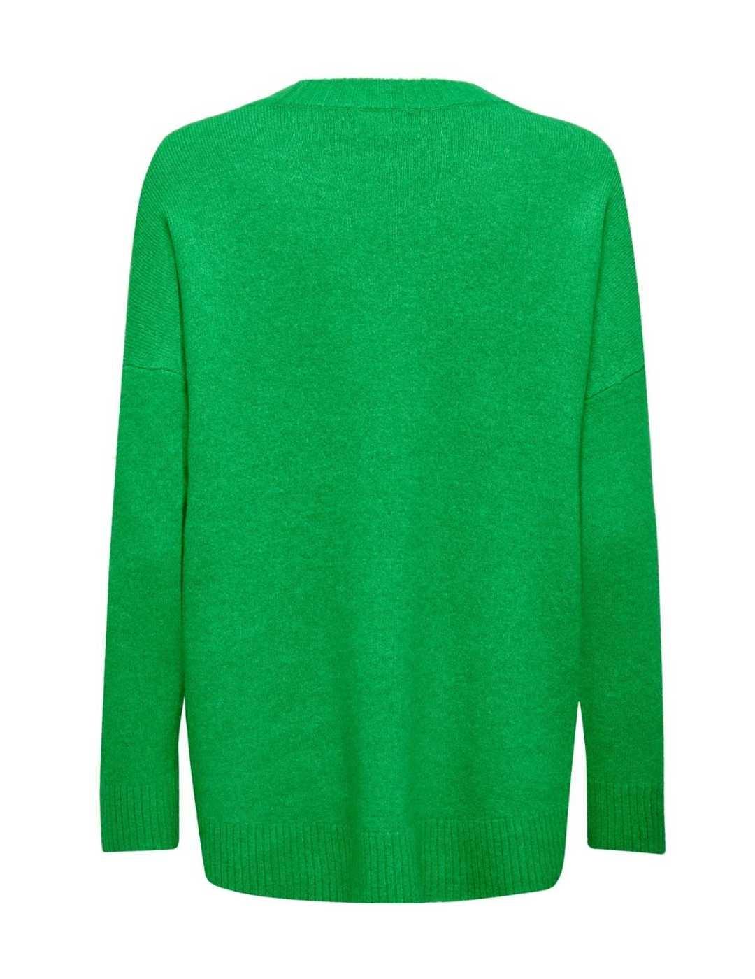 Jersey largo Only Emilia verde jaspeado para mujer