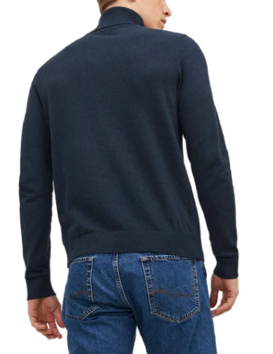 Jersey Jack&Jones Emil de cuello vuelto marino de hombre