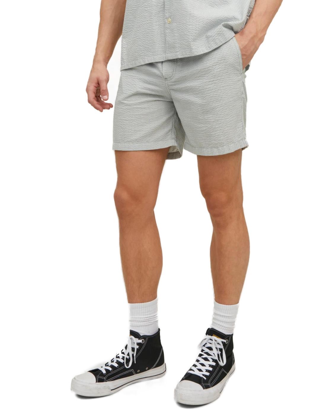 Bermuda jogger Jack&Jones gris y blanca  para hombre