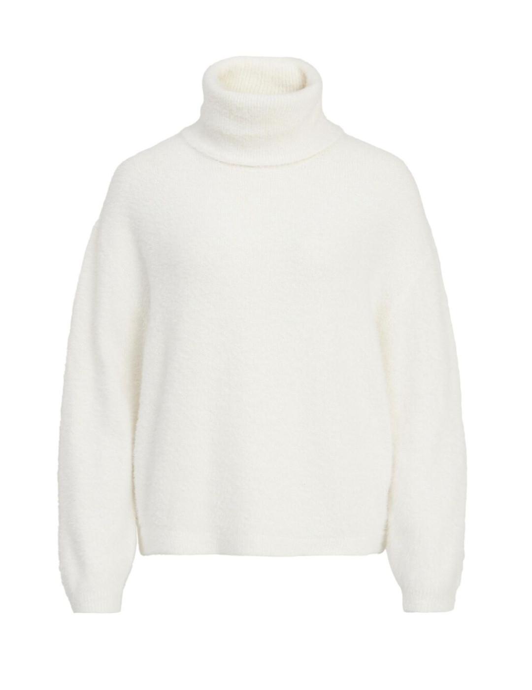Jersey Vila Juli blanco cuello vuelto para mujer
