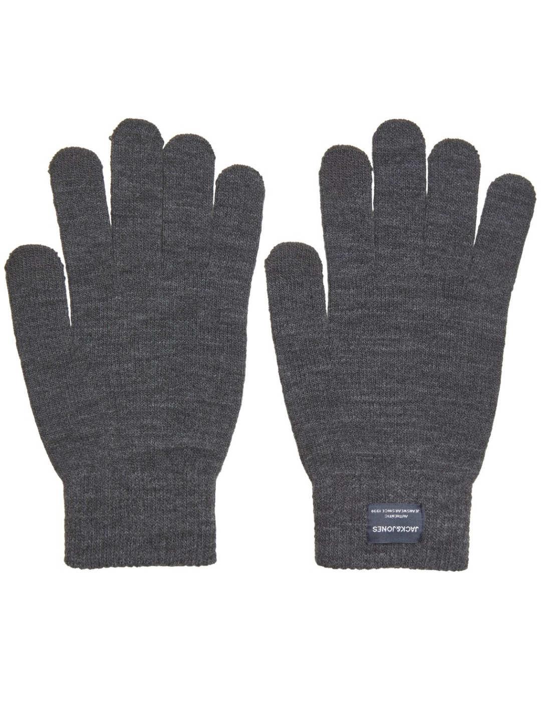 Guantes Jack&Jones Henry de punto gris claro de hombre