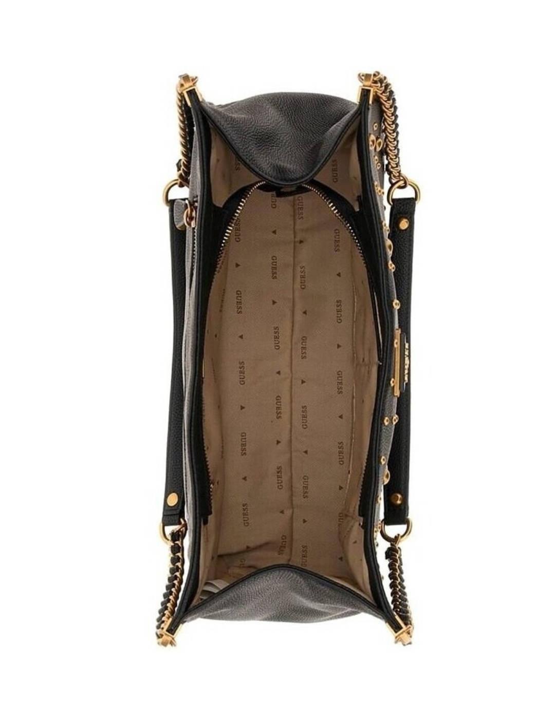 Bolso Guess Maranta negro tachuelas para mujer