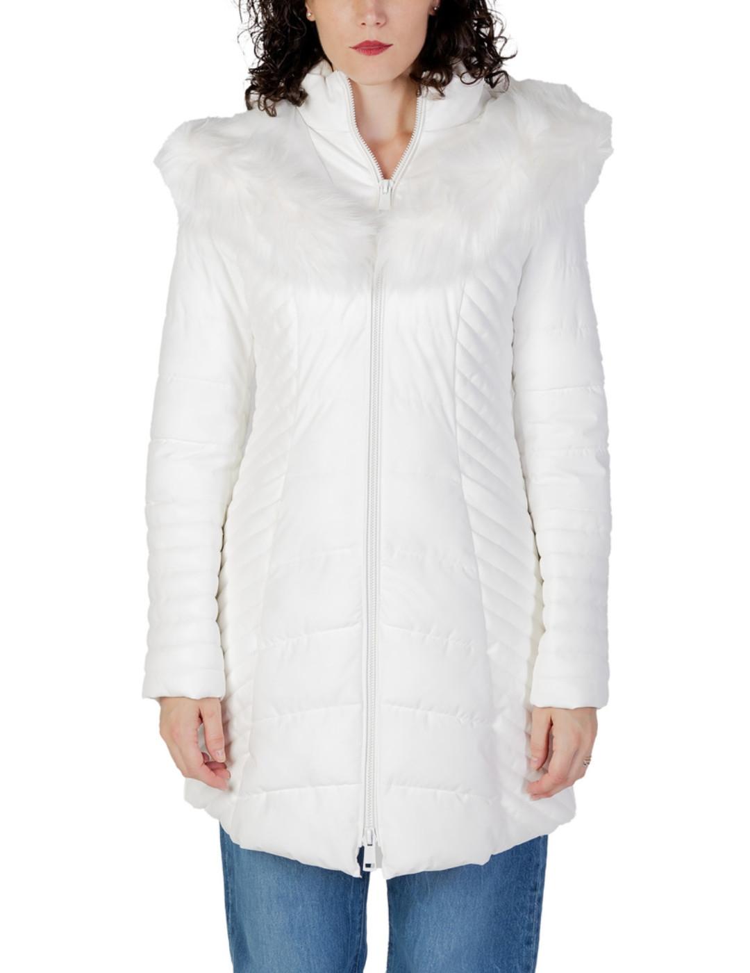 Chaqueta de plumas Guess New Ozana blanco largo para mujer