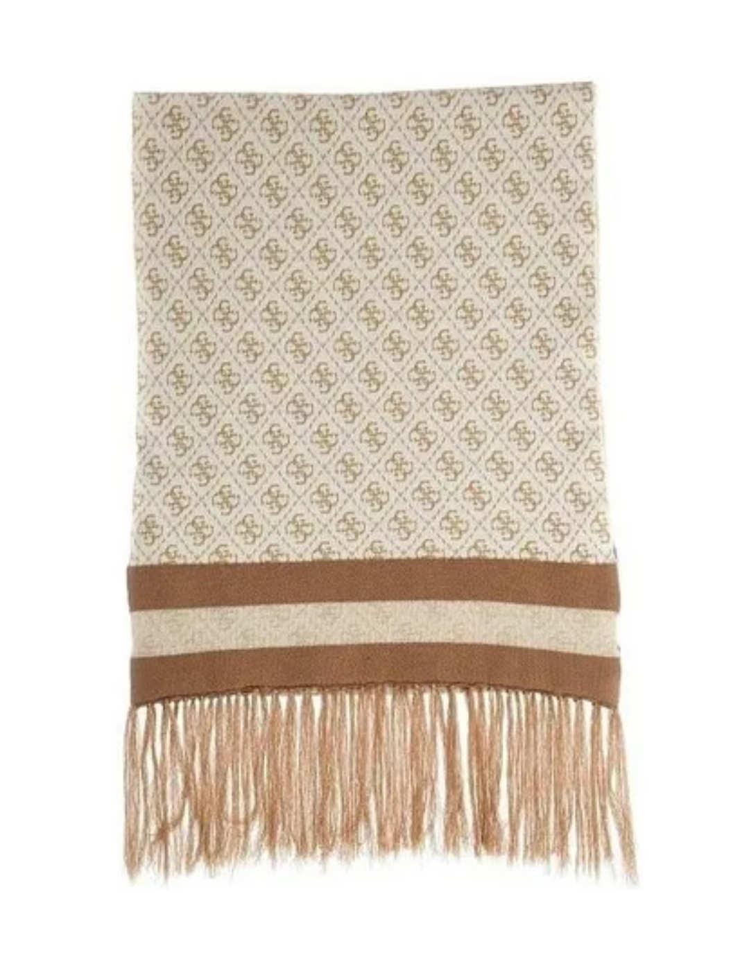Bufanda Guess Valerie beige estampado para mujer