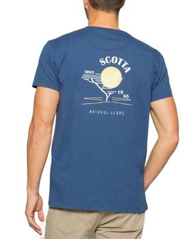 Camiseta Scotta Savannah marino manga corta para hombre