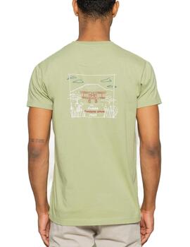 Camiseta Scotta Kilimanjaro verde manga corta para hombre