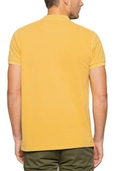 Polo Scotta Garment mostaza manga corta para hombre