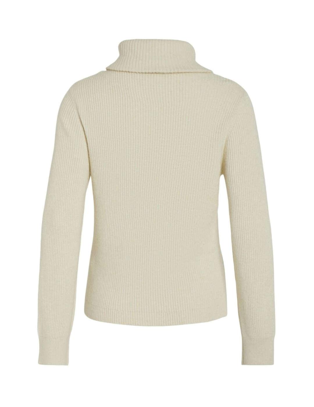 Jersey Vila Ril cremallera beige cremallera para mujer