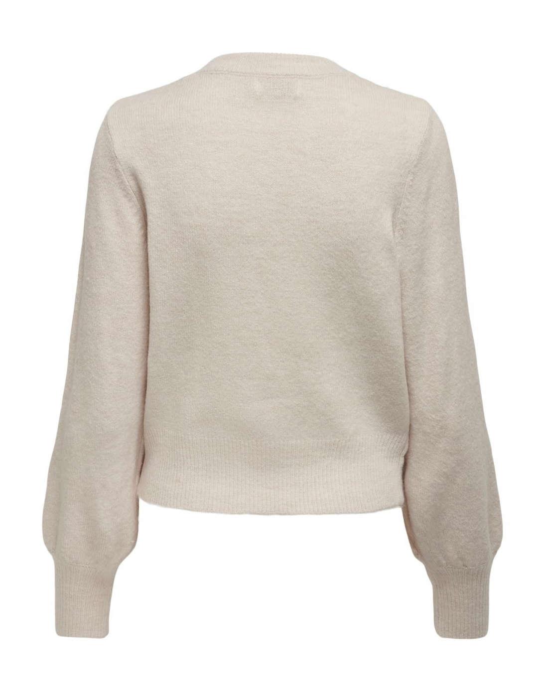 Jersey Only Leandre beige perlas para mujer