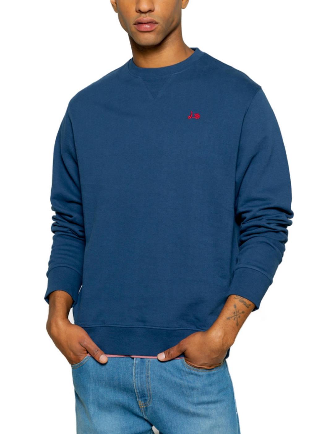 Sudadera Scotta Logo azul marino sin capucha para hombre