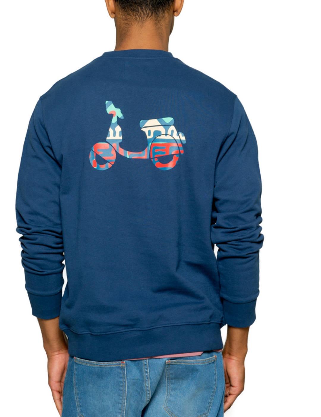 Sudadera Scotta Logo azul marino sin capucha para hombre