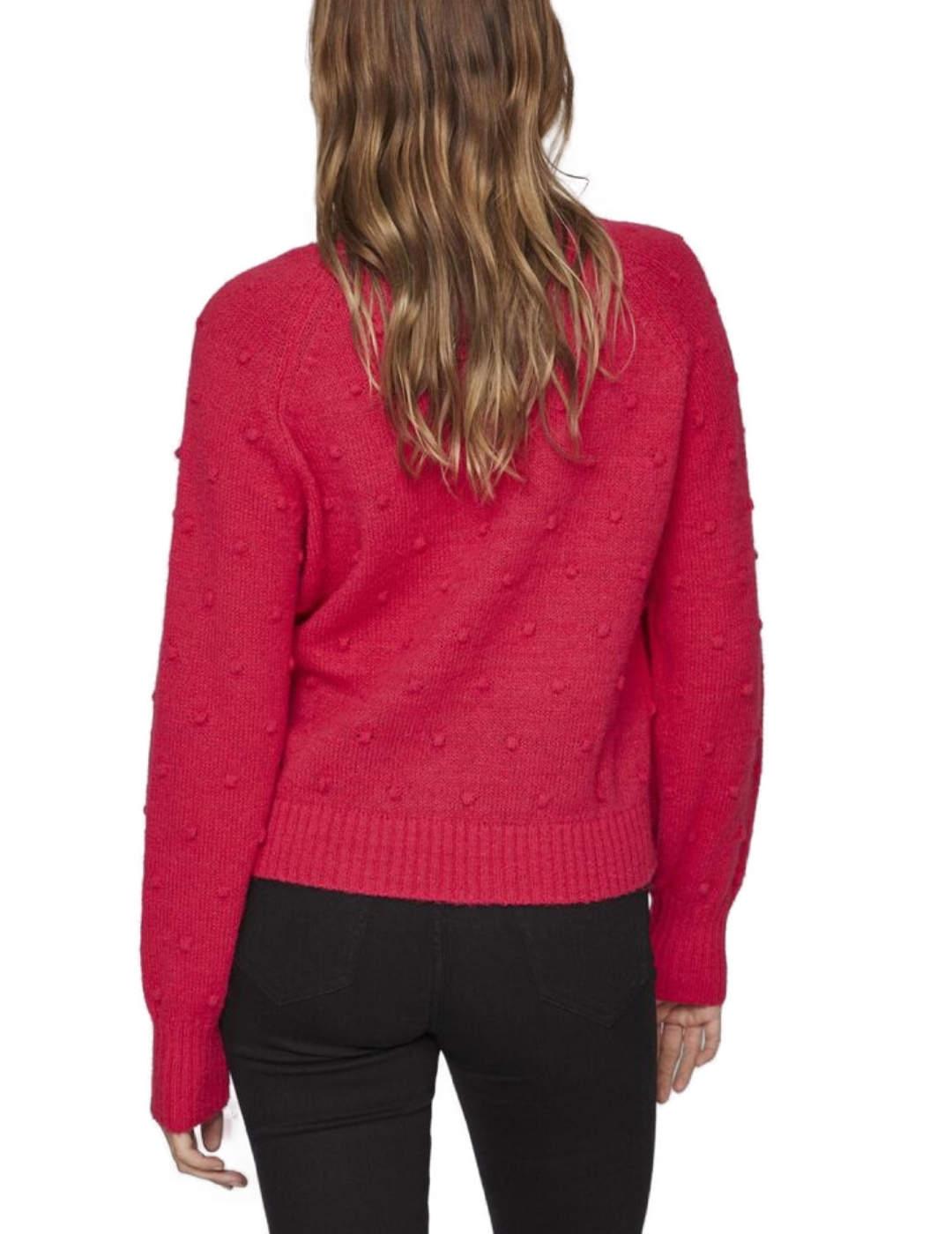 Jersey Vila Tulil rosa pompones manga ancha para mujer