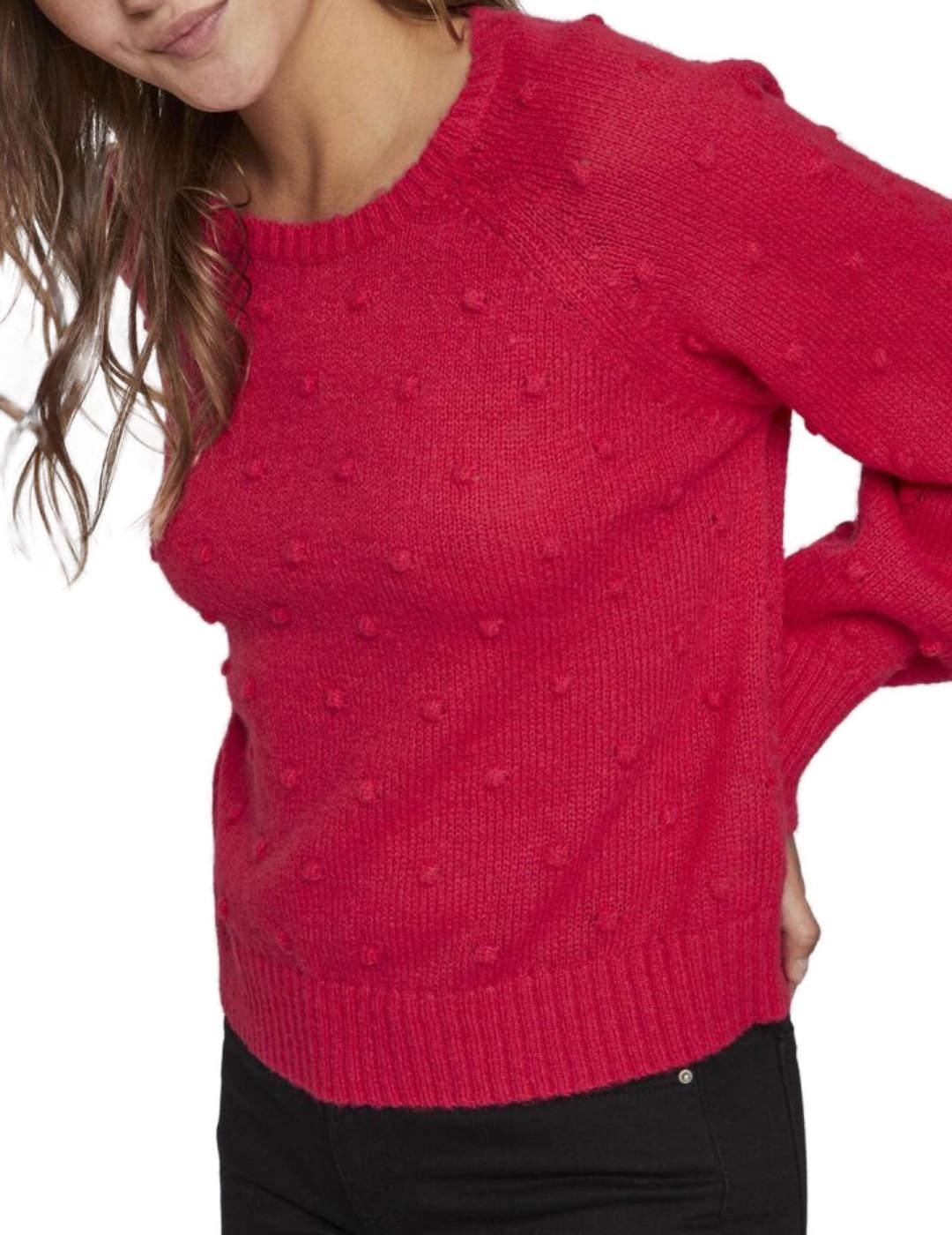 Jersey Vila Tulil rosa pompones manga ancha para mujer