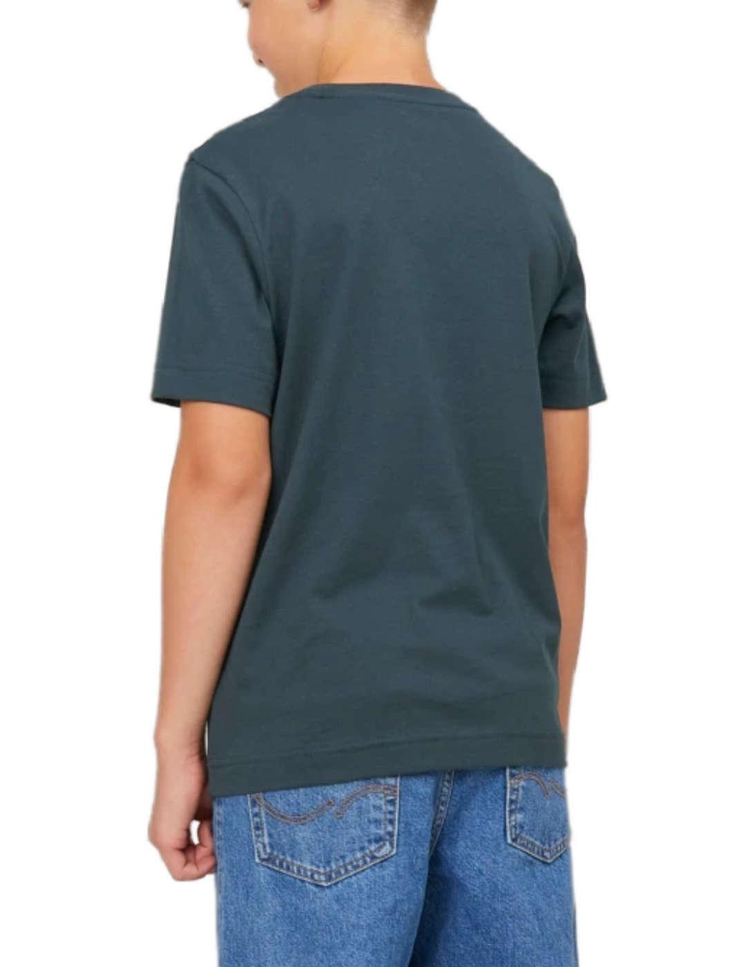 Camiseta Jack&Jones Silver verde manga corta para niño
