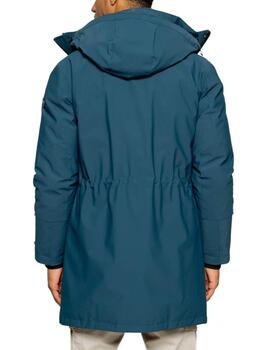 Parka Scotta Rainy azul con capucha para hombre