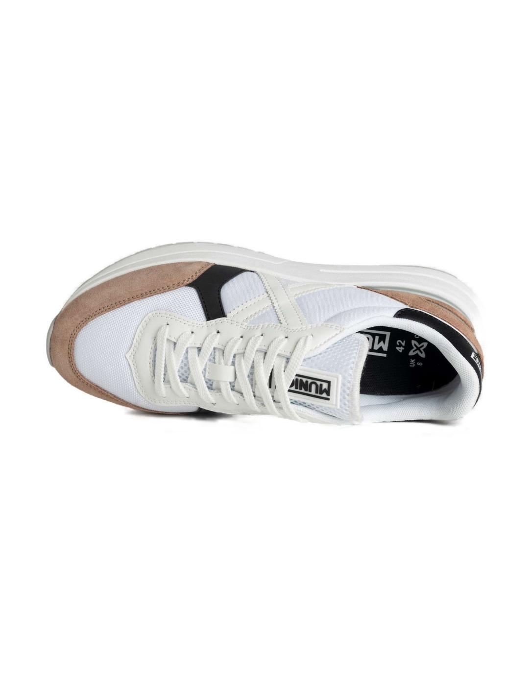 Zapatillas Munich Soon 48 blanca y camel para hombre