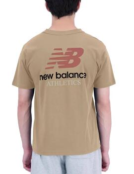 Camiseta New Balance camel manga corta para hombre