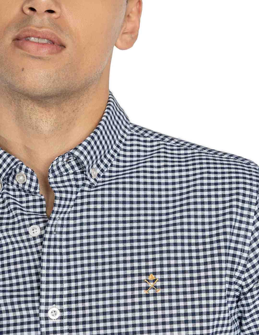 Camisa Harper Vichy azul marino de cuadros para hombre