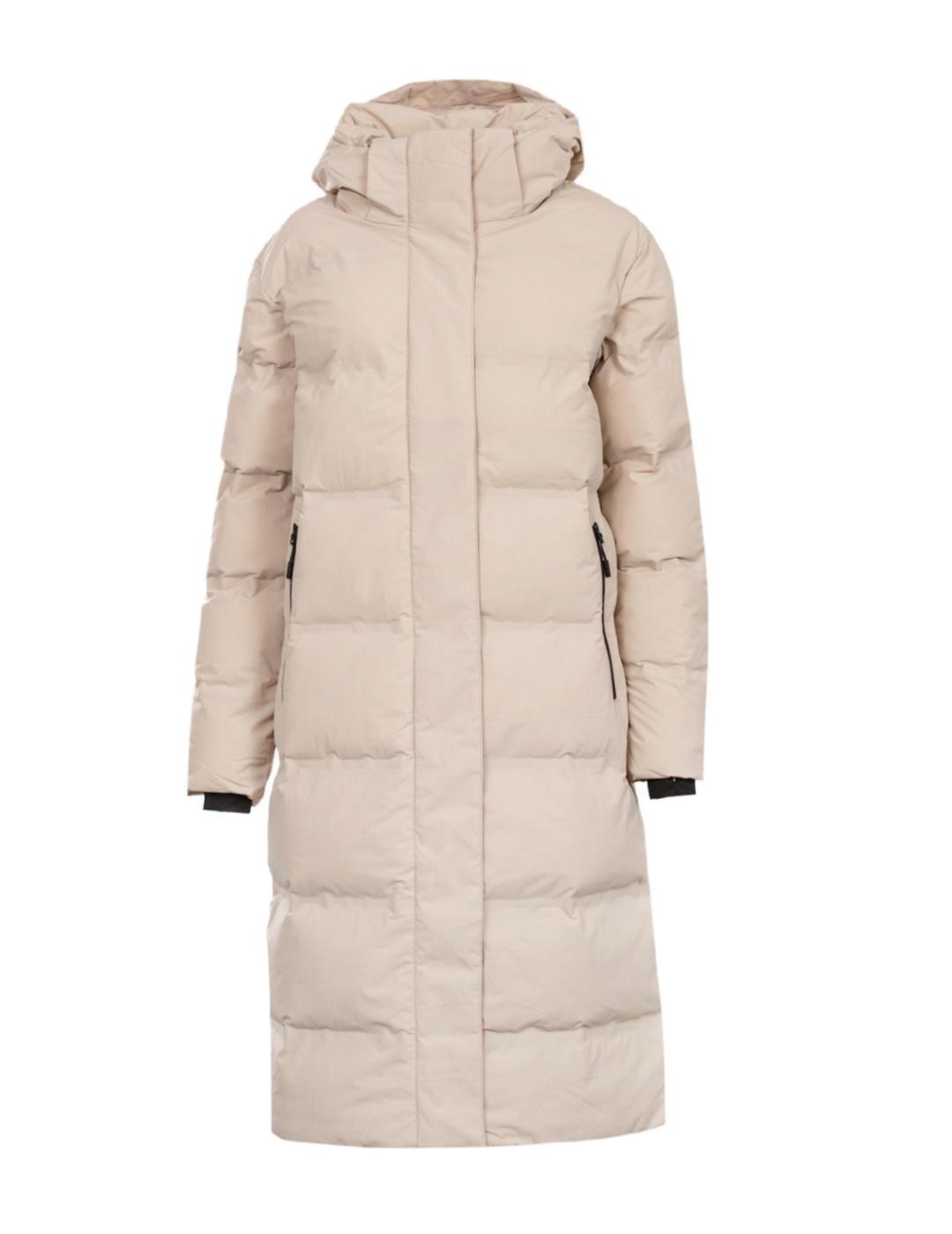 Plumas Superdry Hooded largo beige con capucha para mujer