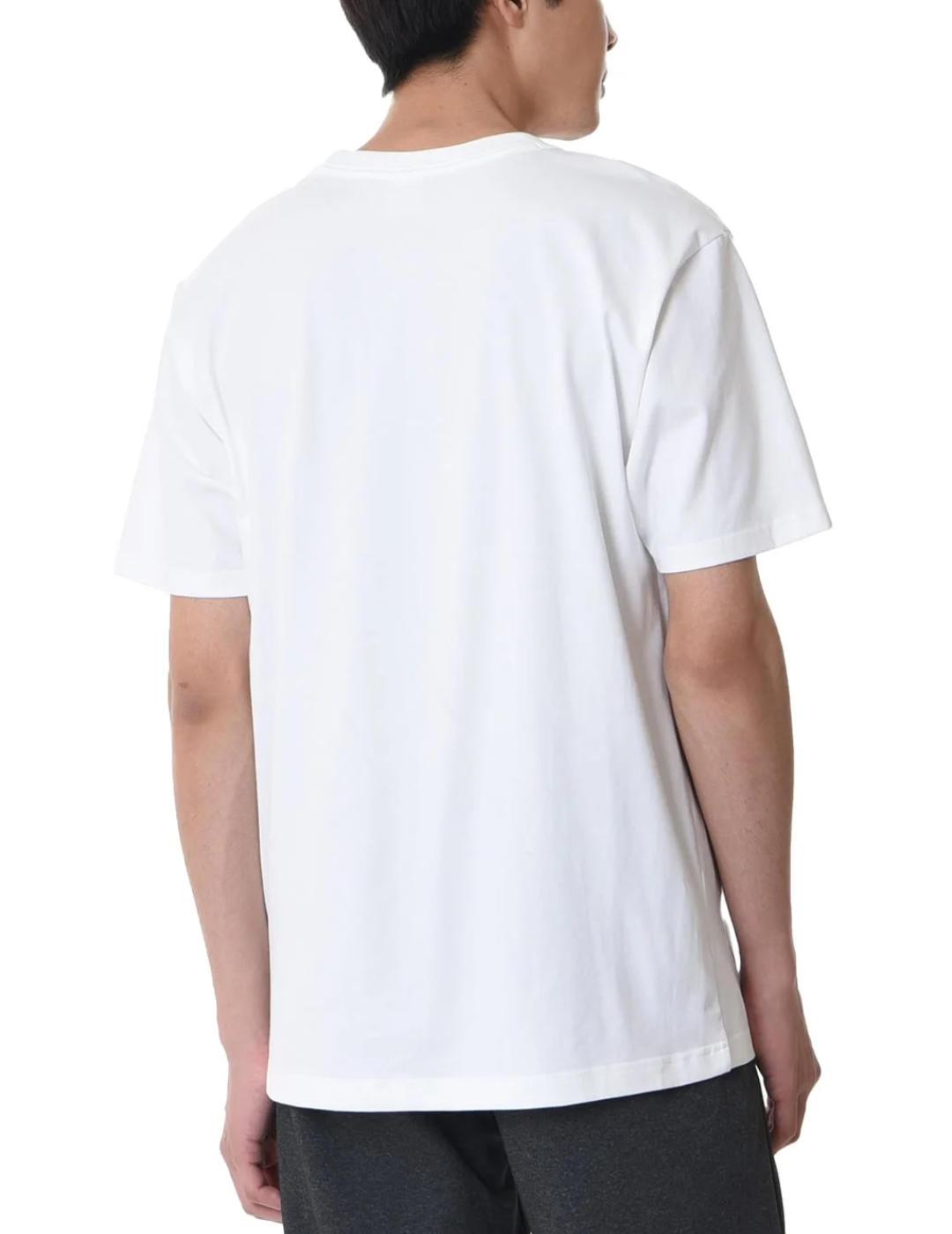 Camiseta New Balance blanca espampado zapatilla de hombre