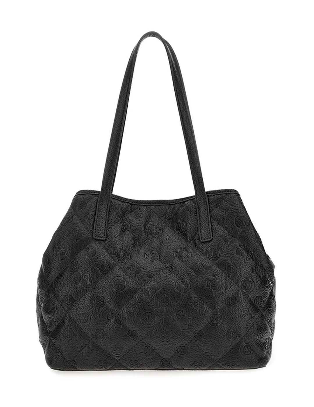 Bolso tote Guess Vikky negro logotipo para mujer