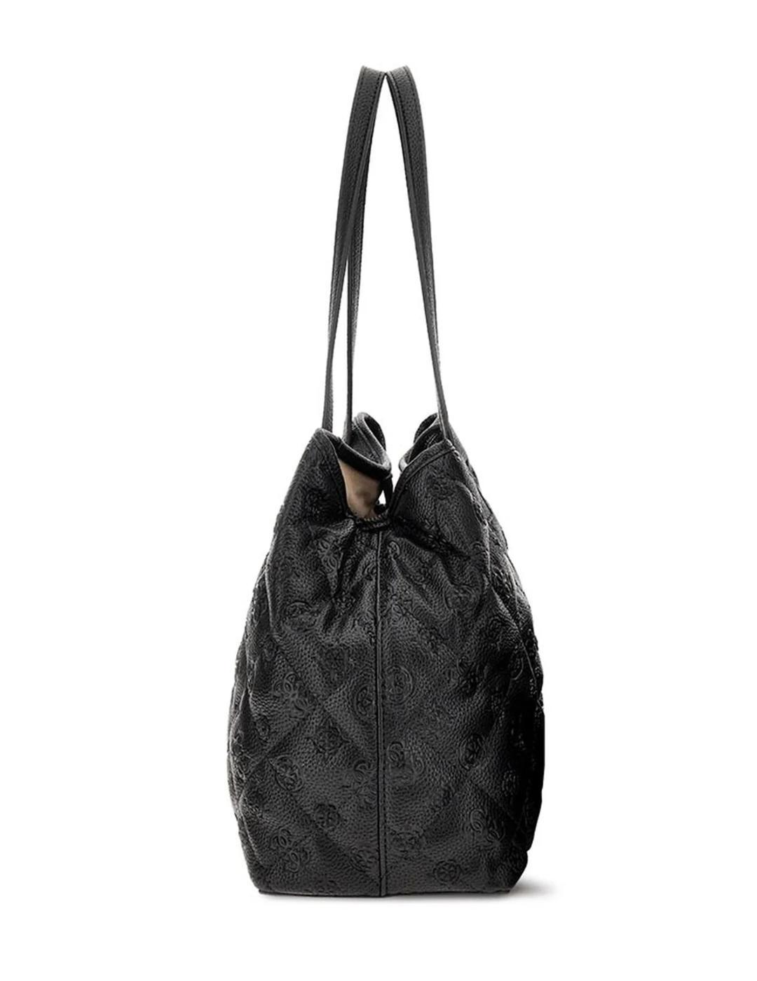 Bolso tote Guess Vikky negro logotipo para mujer