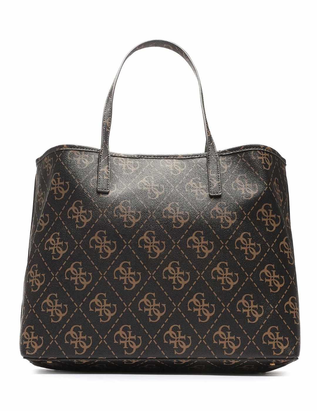 Bolso tote Guess Vikky marrón logo para mujer