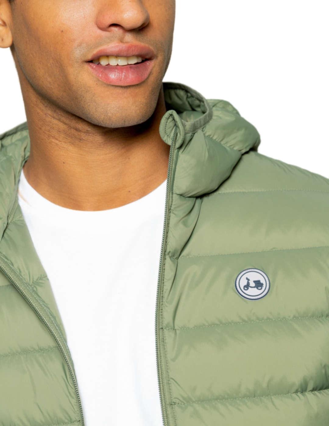 Chaqueta Scotta Hood verde khaki con capucha para hombre