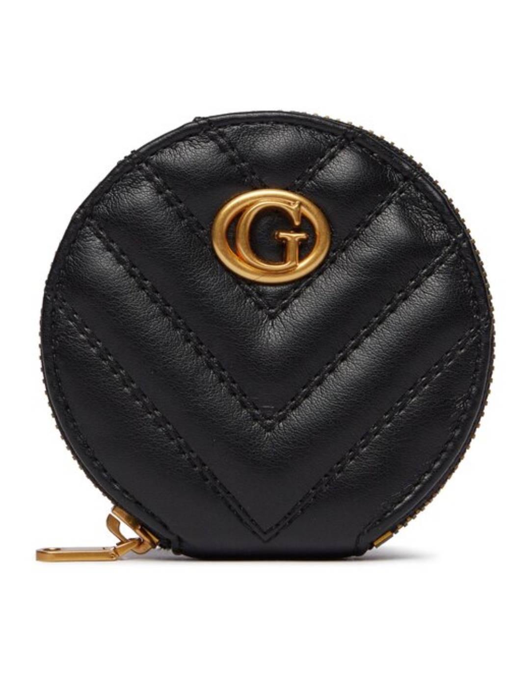 Monedero Guess Keyring negro redondo para mujer