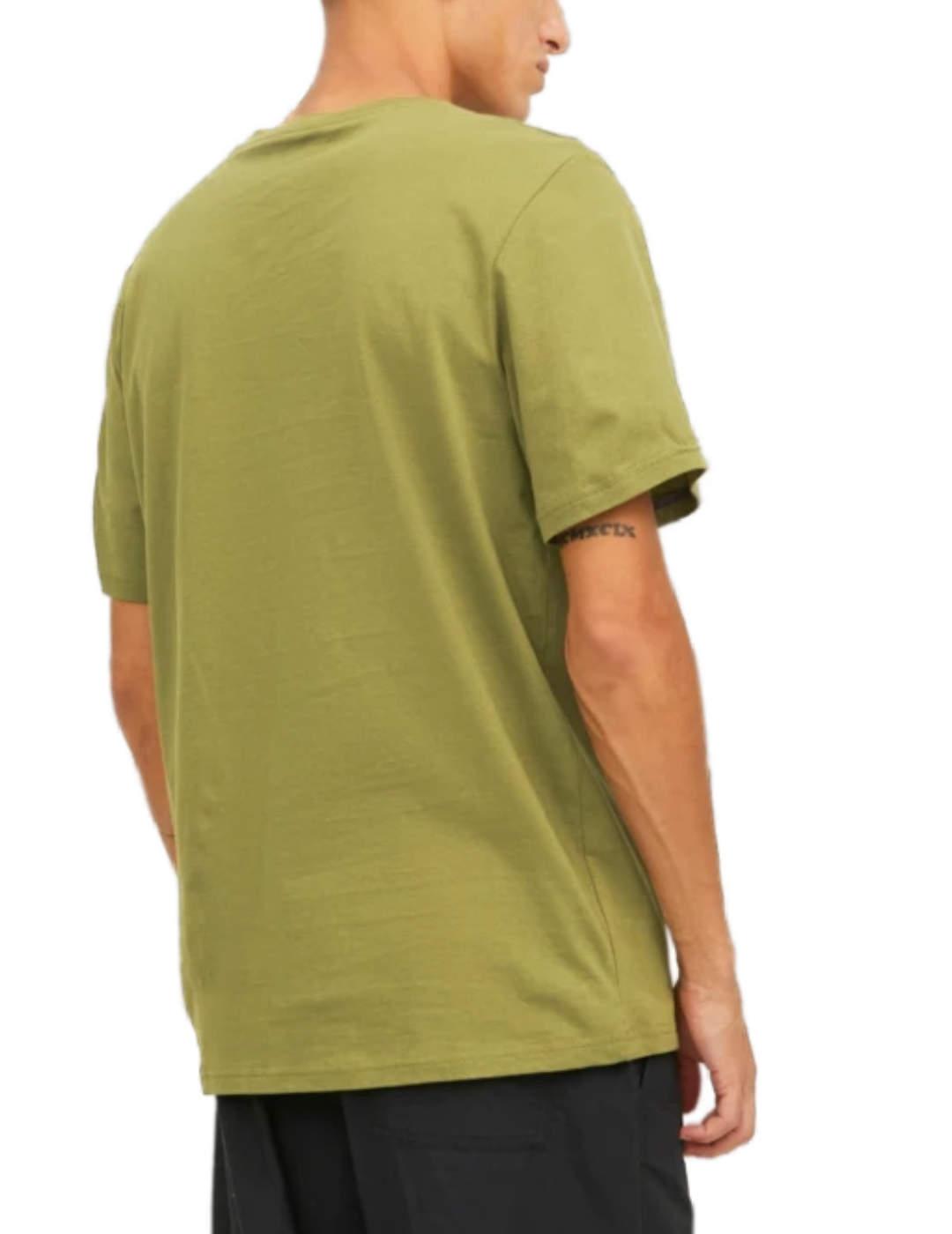 Camiseta Jack&Jones Dust verde de manga corta para hombre