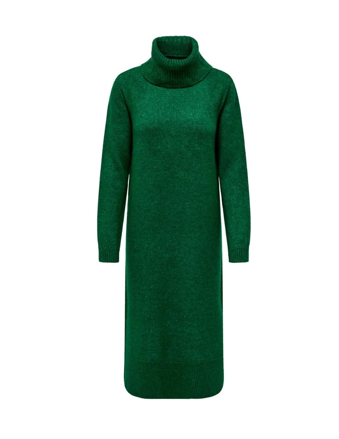 Vestido Only Brandie verde midi de punto para mujer