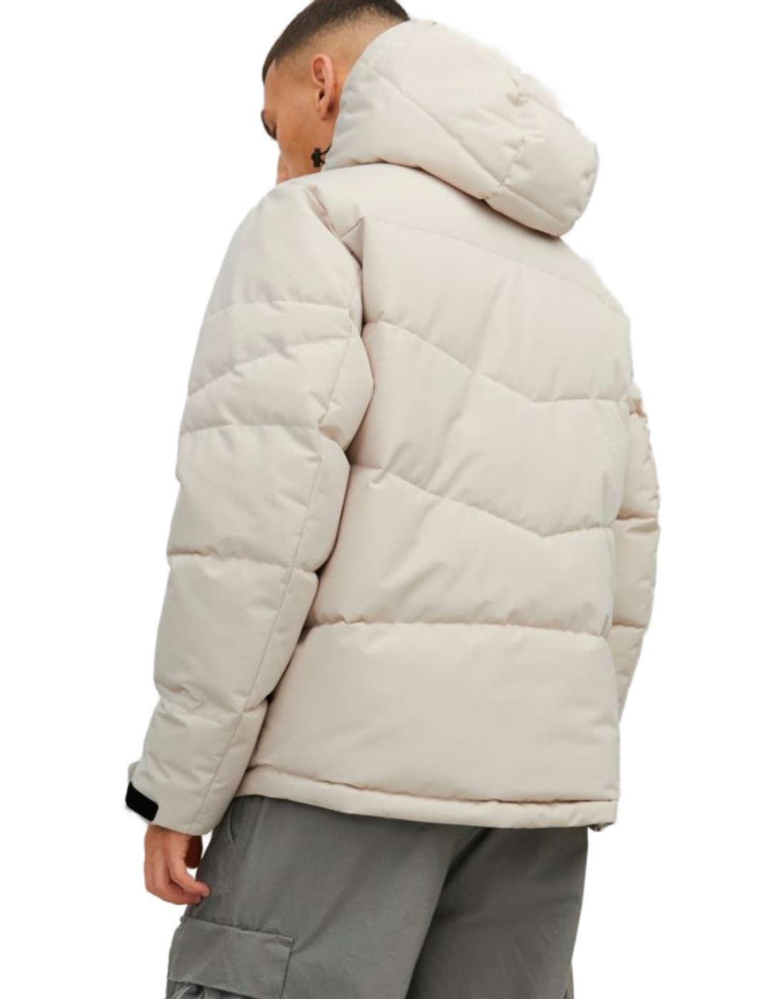 Plumas Jack&Jones Otis beige con capucha de hombre