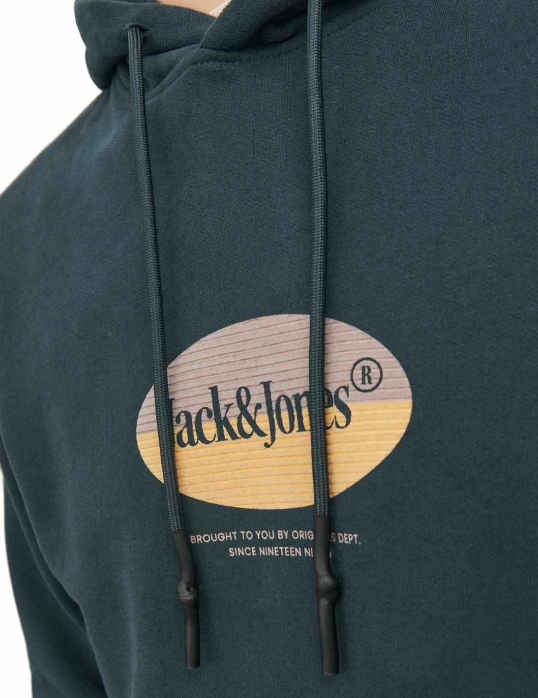Sudadera Jack&Jones Dalston verde con capucha para hombre