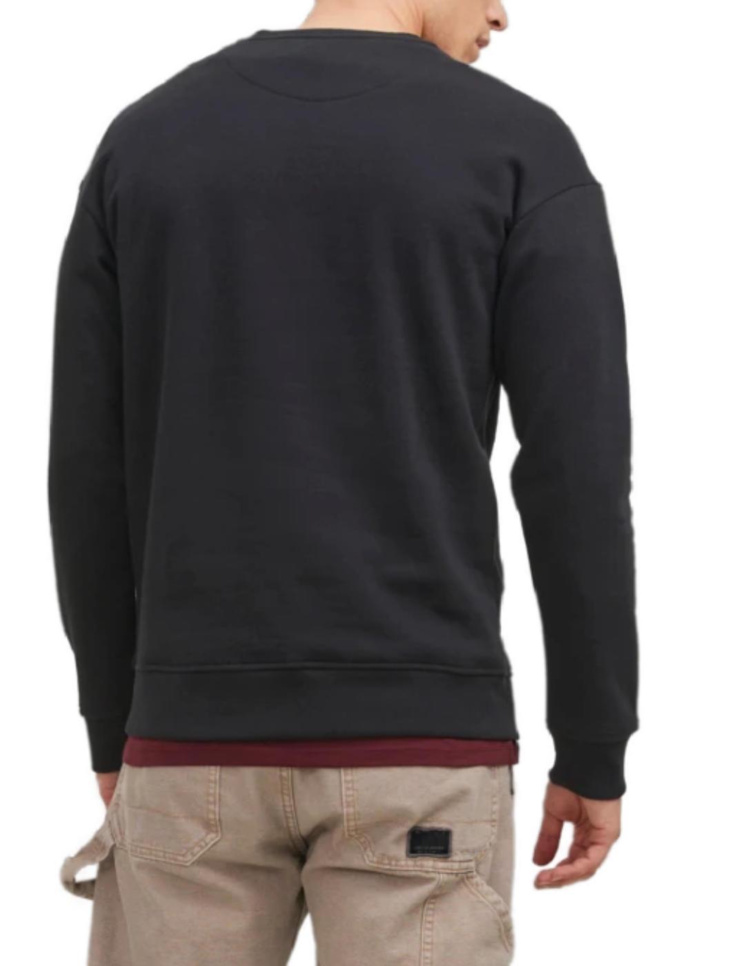 Sudadera Jack&Jones Silver negro sin capucha para hombre