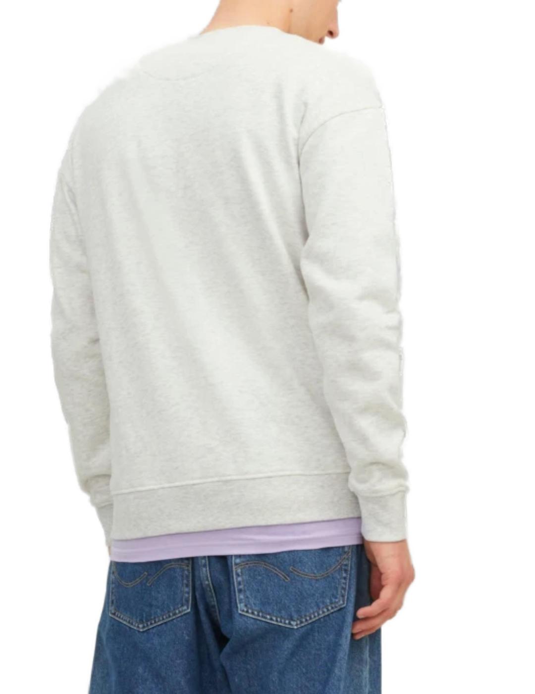 Sudadera Jack&Jones Silver gris sin capucha para hombre