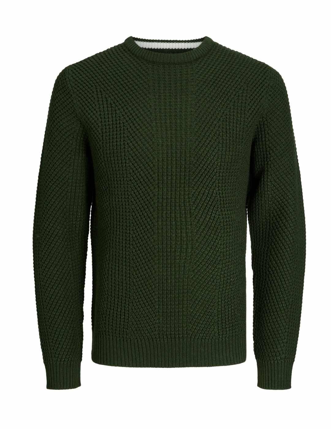 Jersey Jack&Jones Stanford verde de punto para hombre