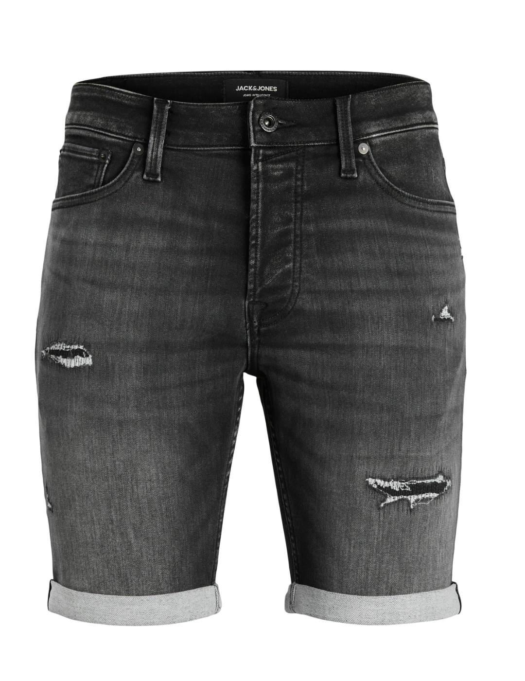 Bermuda Jack&Jones vaquera gris rotos hombre