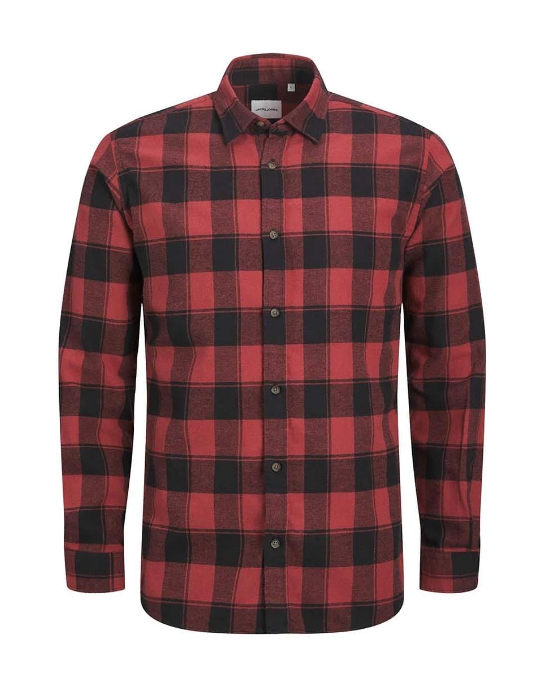 Camisa Jack&Jones Plain cuadro rojo para hombre
