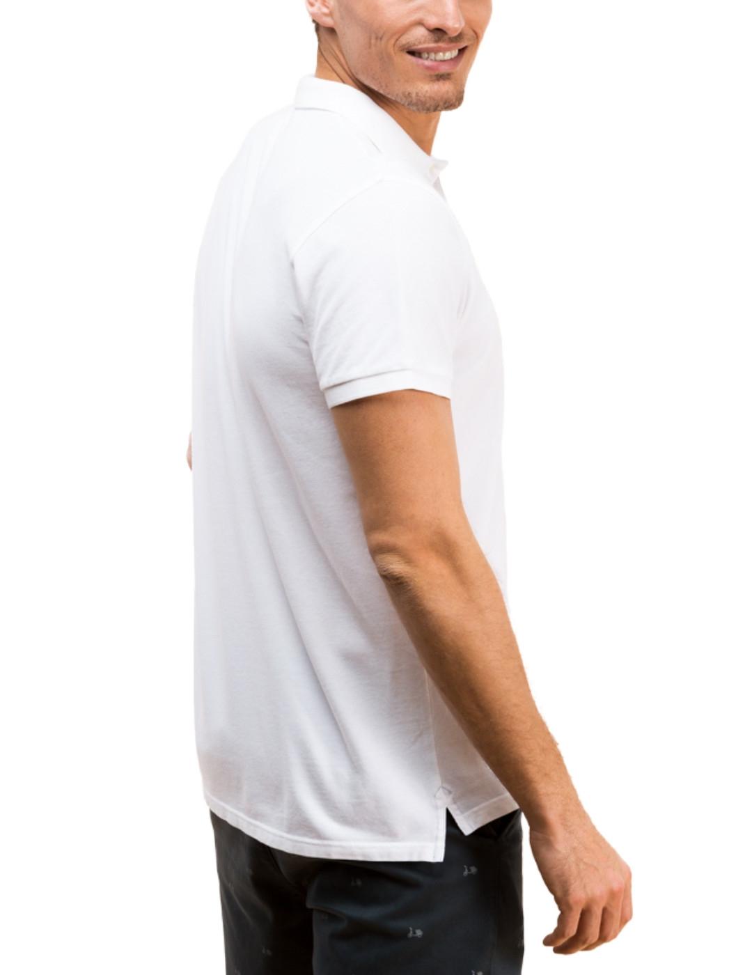 Polo Scotta classic blanco Regular fit manga corta de hombre