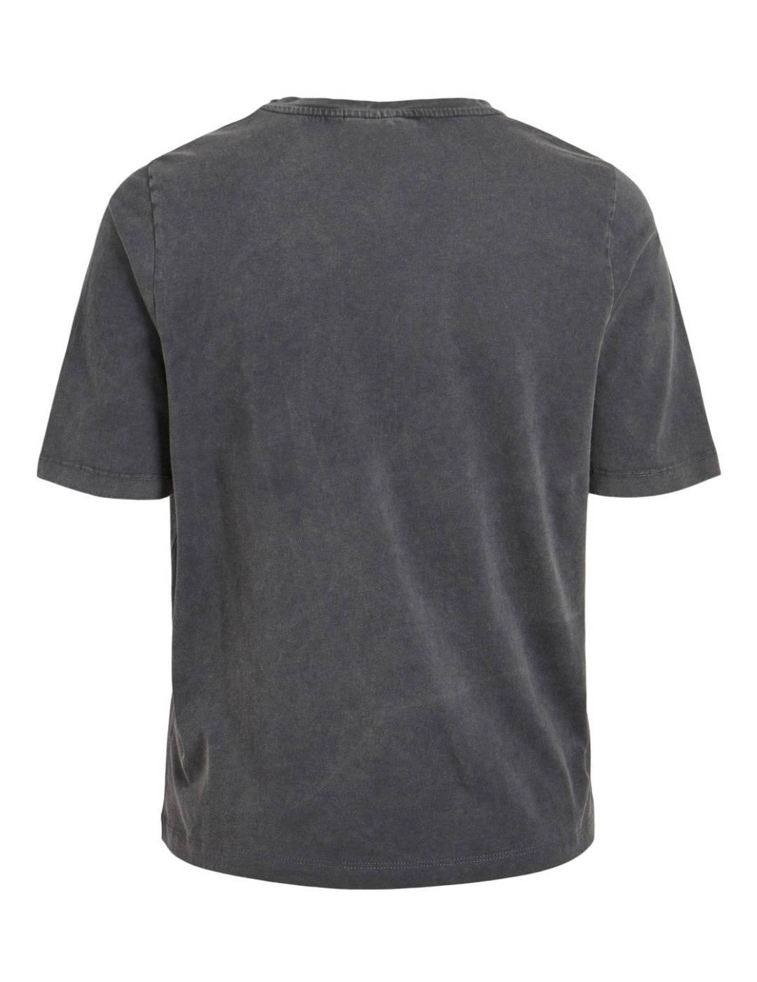 Camiseta Vila Messine gris manga corta para mujer