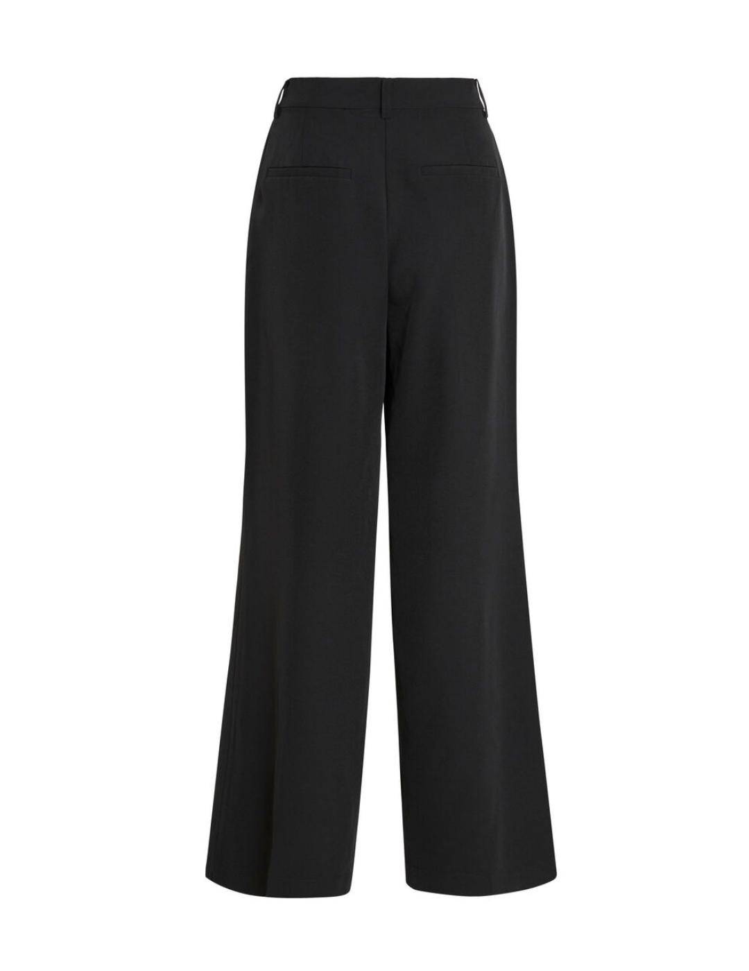 Pantalón Vila Simsa negro de traje pernera ancha para mujer