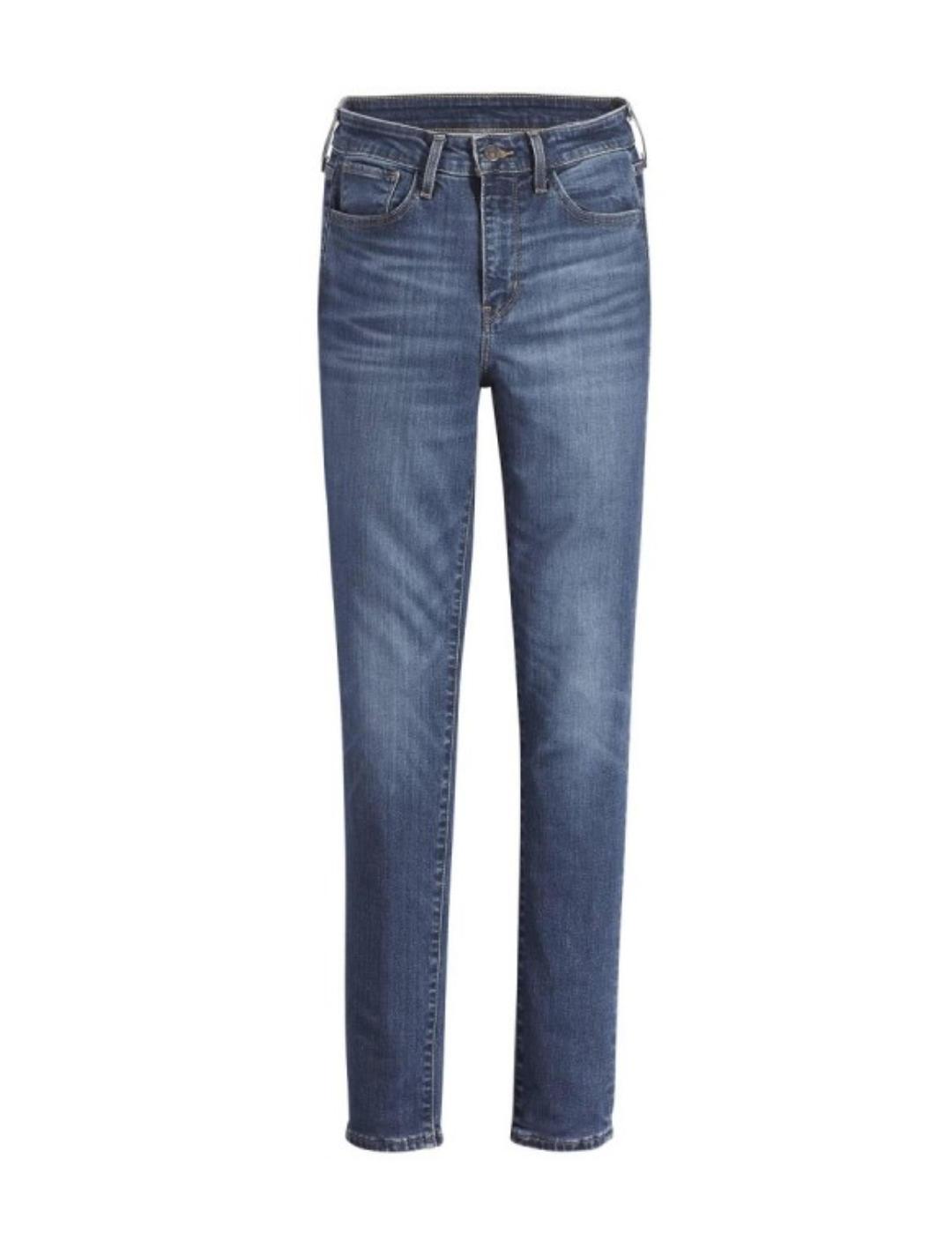 Pantalón vaquero Levi's 724 slim straight azul medio mujer